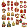 Red Lion Dance and Fu Character Metal Charms with 22 Listed Options view 5