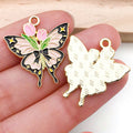 Colorful Enamel Zinc Alloy Flower Animal Butterfly Charm Pendant for Bracelet DIY