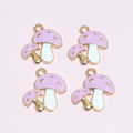 Colorful Domed Mushroom Enamel Charms in Six Colors view 9