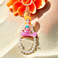 Pearl Loop Mini Mermaid Keychains in Three Sitting and Reclining Poses view 2