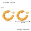 Gold Hex C-Hoops