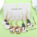 Cat and Cup Dangle Earring Set, Three Pairs in Three Designs view 6