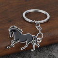 Metal Running Horse Keychain, Six Gold And Silver Color Styles view 4