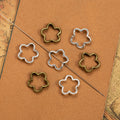 Open Flower Outline Metal Linking Beads in Two Finishes view 1