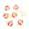 Coffee Cup Cat Enamel Alloy Charm Pendants in Five Colors view 6