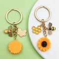 Bee and Honeycomb Charm Keychains with 25 Mixed Design Styles for Bags and Keys view 2