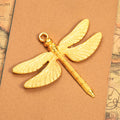 Textured Wing Dragonfly Metal Charm in 5 Decorative Finishes view 10