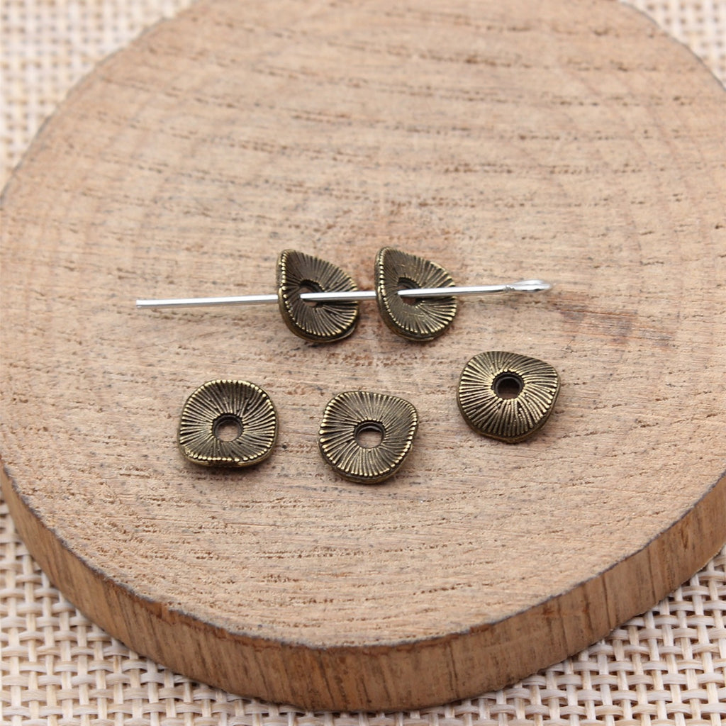 7.5x7.5x2.5mm 0.33g Multicolor Zinc Alloy Round Disc Spacer Beads for Bracelet Necklace DIY Making
