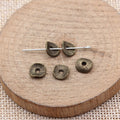 Ridged Disc Spacer Beads with Small Center Hole in Two Finishes view 5