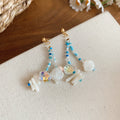 Pastel Bead Bracelet Shell Drop Earrings Beaded Necklace Pieces view 7