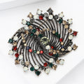 Antique Tone Spiral Beaded Brooch Decorative Lapel Pin view 3