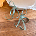 Satin Ribbon Bow Stud Earrings in Five Pastel Colors view 10