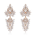 Silver Tone Horse Tassel Crystal Four Designs Metal Dangle Earrings view 6