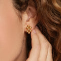 Bead Cluster Pendant Necklace And Matching Cluster Studs view 2