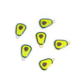Enamel-Look Silver Gold Avocado Alloy Charms in 2 Styles view 1