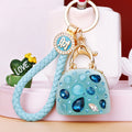 Mixed Bow Pearl Handbag and Jelly Handbag Keychains with Fortune Loops view 9