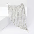 Crystal Chain Fringe Brooch in Gold or Silver Tone view 5