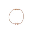 Crystal Pave Bow Tennis Bracelets Silver and Gold Tone view 5
