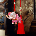 Mixed Multicolor and Full Crystal Elephant Car Hangers in Five Pictured Styles view 1