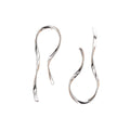 Gold and Silver Tone Long Twisted Wire Drop Earrings view 5
