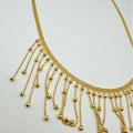 Beaded Chain Fringe Collar Necklace in Gold or Silver Tone view 4