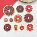 Red Coin Metal Charms with 12 Listed Options for Jewelry Making view 1