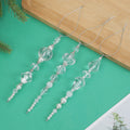 Clear Crystal Pearl Lantern Christmas Tree Hanging Ornament view 3