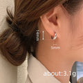 Thick Polished Teardrop Hoop Earrings Gold or Silver Tone view 4