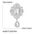 Crystal Pendant Brooch Decorative Metal Pin For Jackets And Lapels view 7