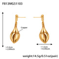 Sculptural Open Shell Drop Earrings in Gold and Silver Tone view 7