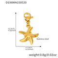 Gold Ocean Charm Bracelet Seahorse Shell Starfish DIY view 12
