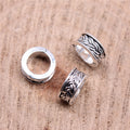 Braided Pattern Large Hole Metal Beads in Two Finishes view 2