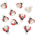 Crystal-Accented And Pearl-Look Gold Silver Ladybug Pearl-look And Alloy Charms in 4 view 7