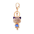 Rhinestone Cat Metal Keychain with Split Ring and Lobster Clasp view 5