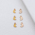Tiny Crescent Moon Enamel Alloy Charms in Four Colors for Jewelry Making view 3