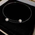 Silver Open Pearl Chokers And Cuff Bracelet Three Styles view 6