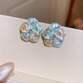 Floral and Lily of the Valley Drop Stud Earrings Two Styles view 6