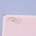 Gold Tone Clear Crushed Stone Oval Hoop Drop Earrings view 4