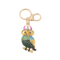 Owl Rhinestone Enamel Keychain Gold Tone 4 Color Styles view 5