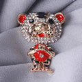 Gold Tone Rhinestone Enamel Standing Tiger Brooch Four Colors view 2