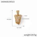 Gold Pave Bubble Letter Pendants and Chain Options view 9