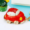 Jeweled Beetle Car Keychains With Color and Wrist Strap Options view 12