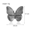 Red Gold Tone Butterfly Two Designs Metal Brooch Pin view 2