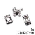 Baby Stroller Shaped Large Hole Bead for Jewelry Making view 3
