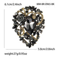Heart Crystal Filigree Brooch in Twelve Colors for Jackets Scarves and Lapels view 5