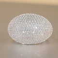 Pave Crystal Dome Statement Ring in Silver and Gold Tones view 3