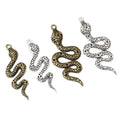 Textured Snake Metal Charms in Four Size and Finish Options view 5