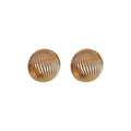 Metallic Domed Round Statement Stud Earrings in Four Finishes view 5