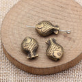 Patterned Fish Shape Metal Beads for Jewelry Making view 5