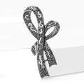 Crystal Ribbon Bow Brooch in Dark and Multicolor Styles view 4